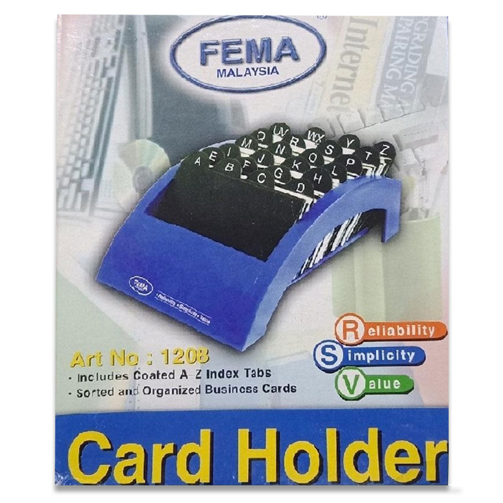 1208 Fema Business Visiting Card Holder Orga - Capacity Up To 300 Cards