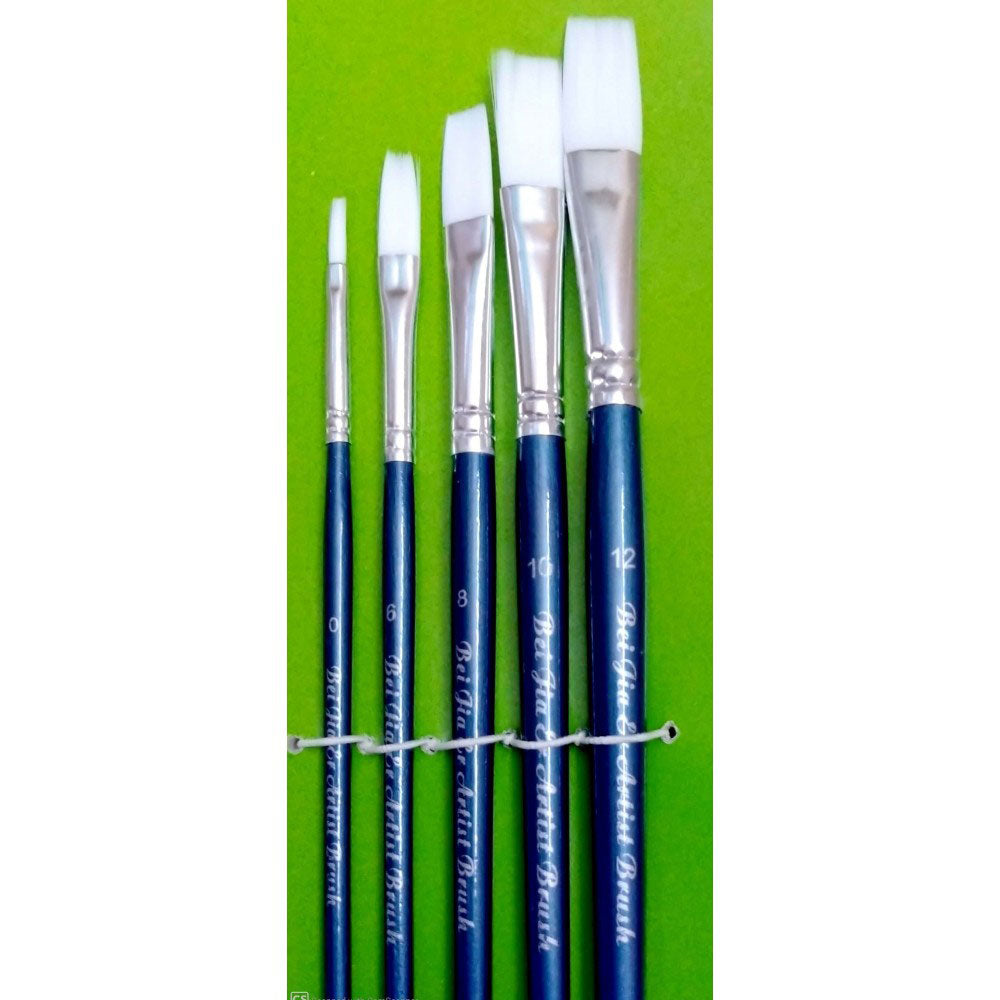5Pcs Flat Paint Brush Set