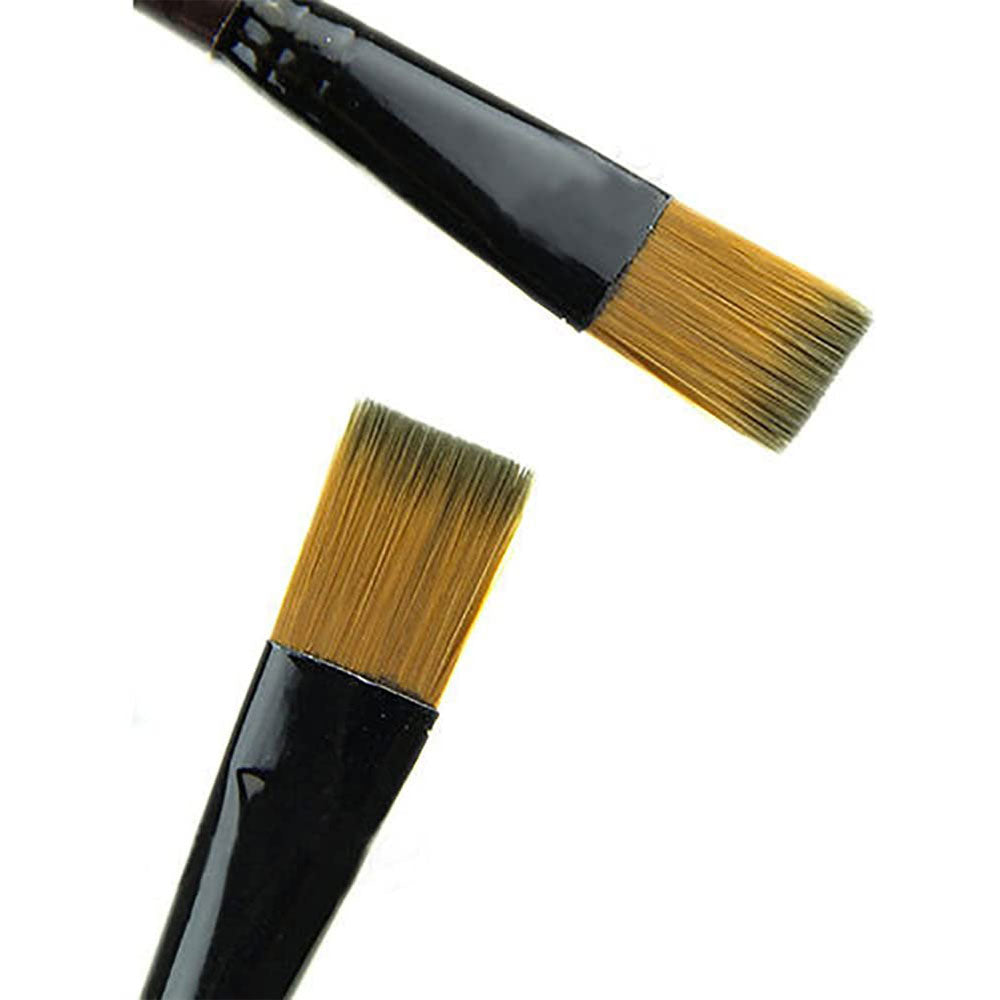 Nylon Hair 6Pcs Set Of Flat Head Oil Color, Watercolor & Acrylic Brush