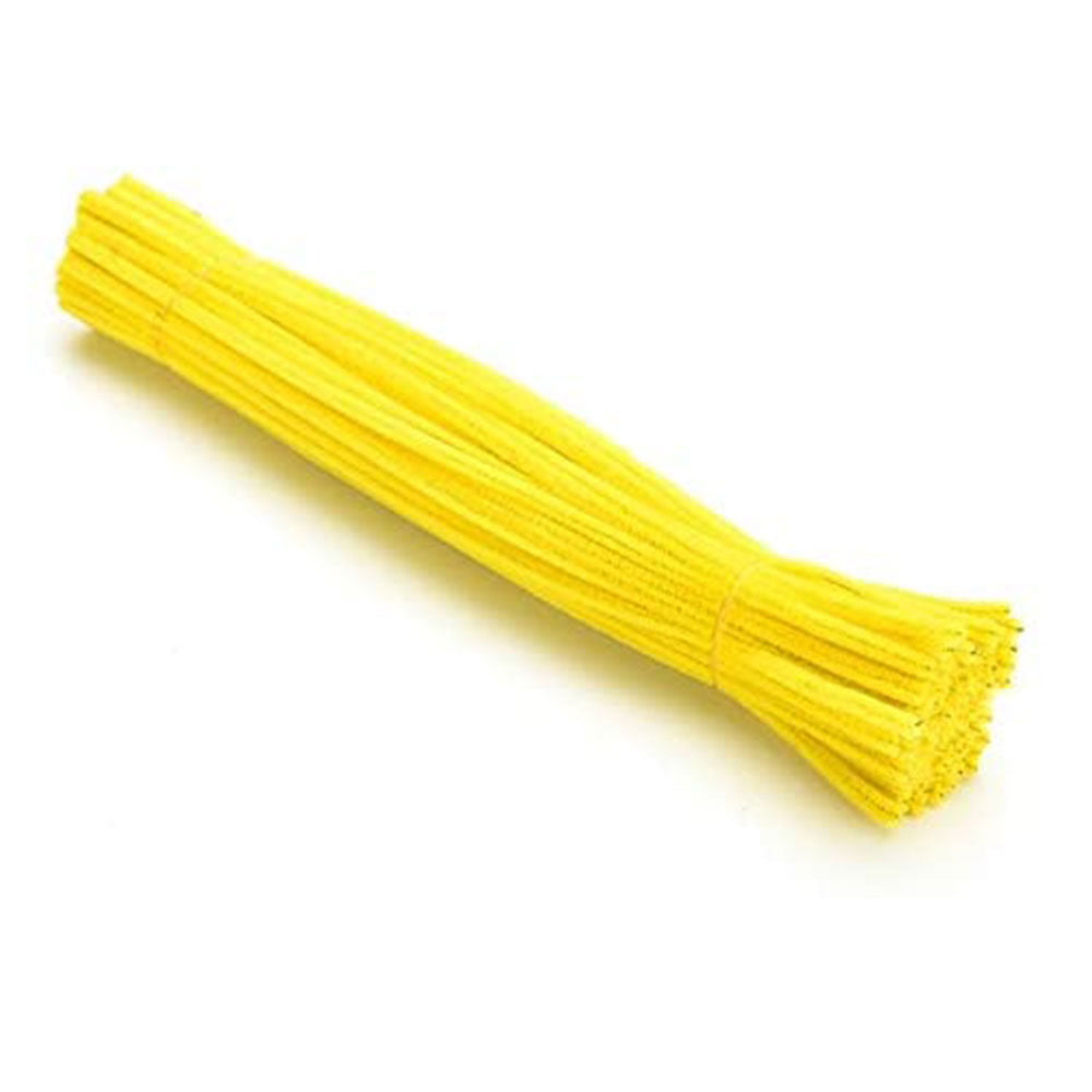 Pack Of 50 - Yellow Pipe Cleaner Velvet Sticks