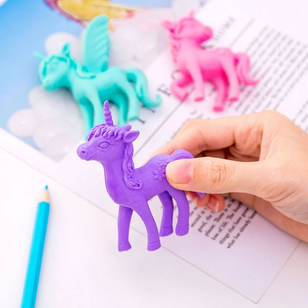 Creative Animal Unicorn Eraser Yz1607 - Blue