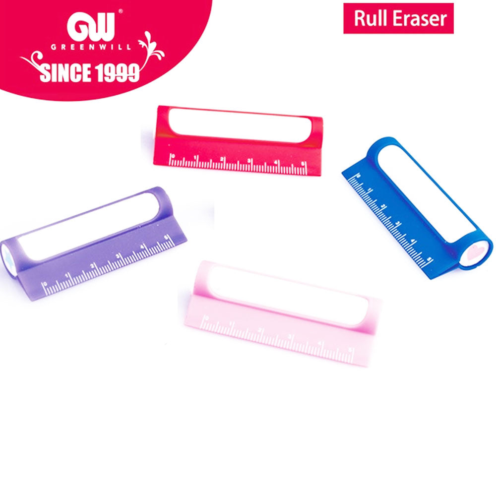 Greenwill Eraser 2Pcs With One Ruler Scale 5Cm Round Mono Tombow Eraser