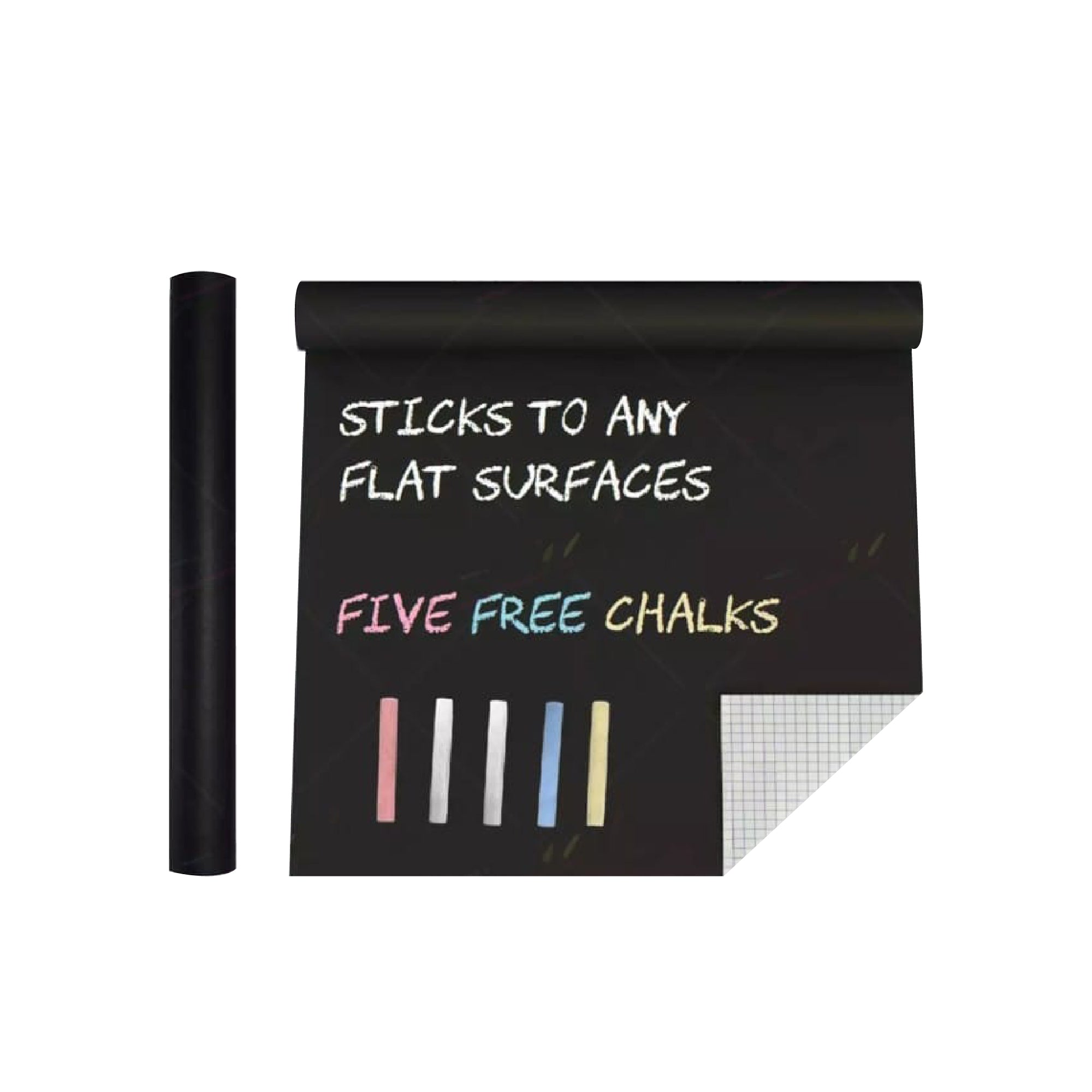 Blackboard Vinyl Sticker With 5 Chalk Size (16 x 36 inches)