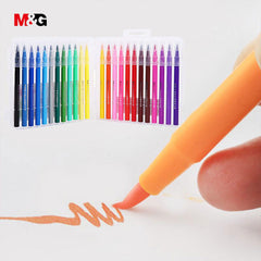 M&G Signme Pack Of 24 Dual Tip Watercolor Brush Markers