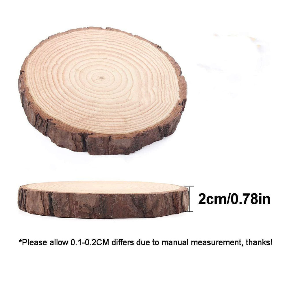 3pc (6inch dia) Natural Wood Slices, Round Pinewood Slabs – Karachi ...