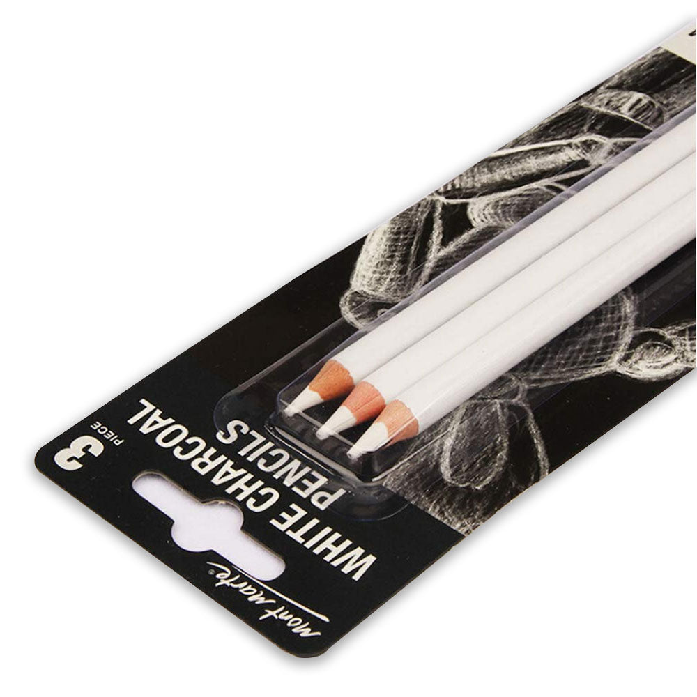 Keep Smiling - 3pcs White Charcoal Pencils