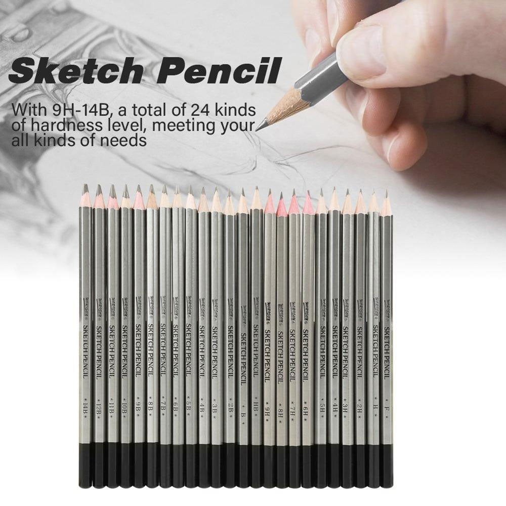 24Pcs Worison Sketching Pencil Set
