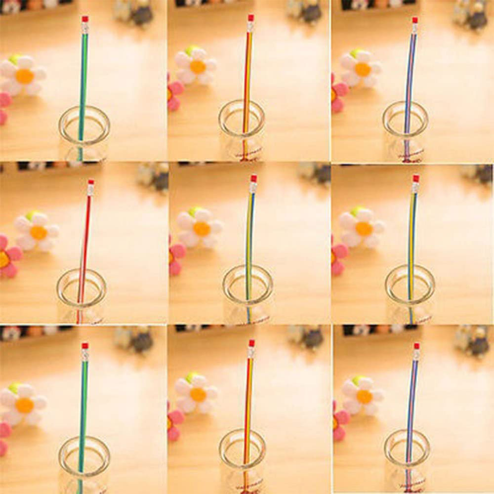 5 Pcs Colorful Magic Bendy Flexible Soft Pencil With Eraser
