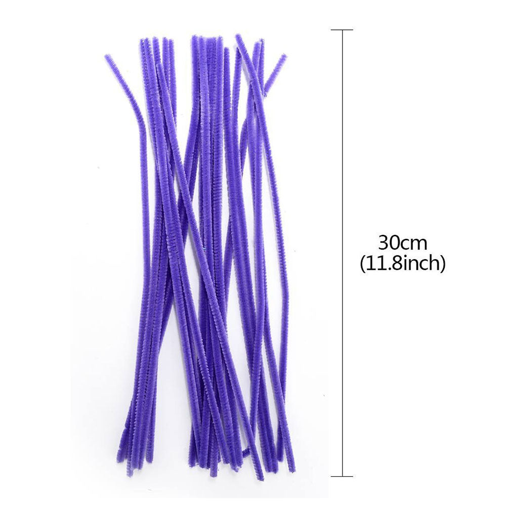 Pack of 50 - Purple Pipe Cleaner velvet Sticks