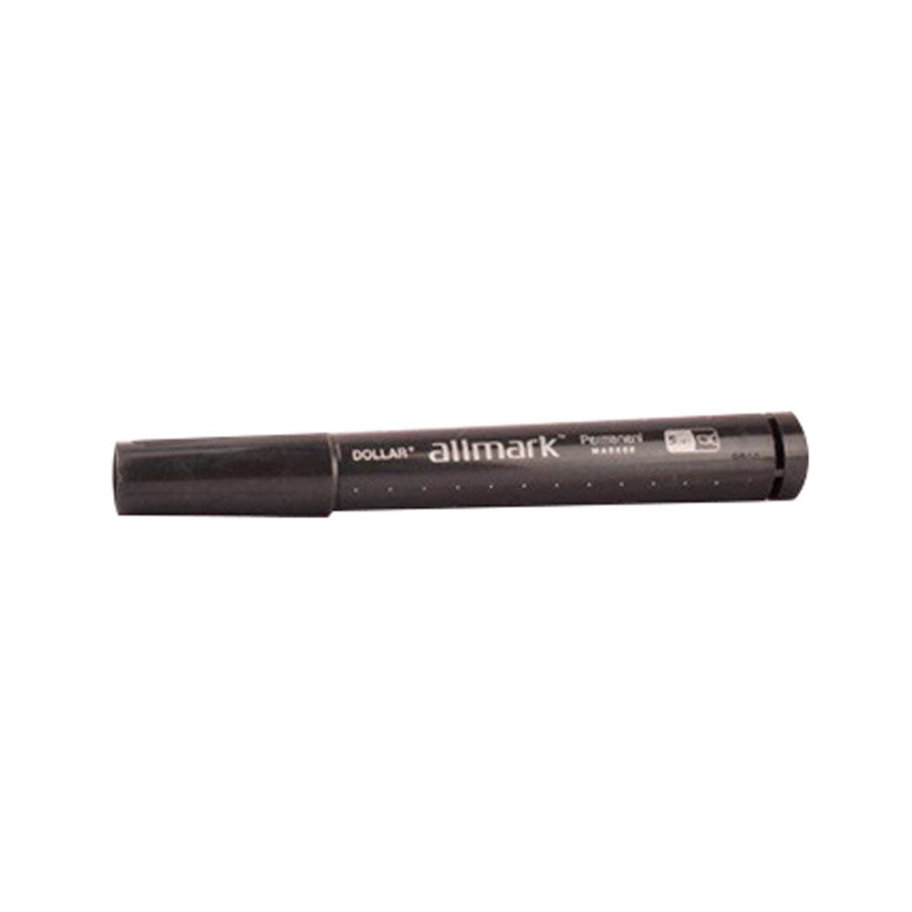 Pack Of 12- Permanent Marker Round Tip Black