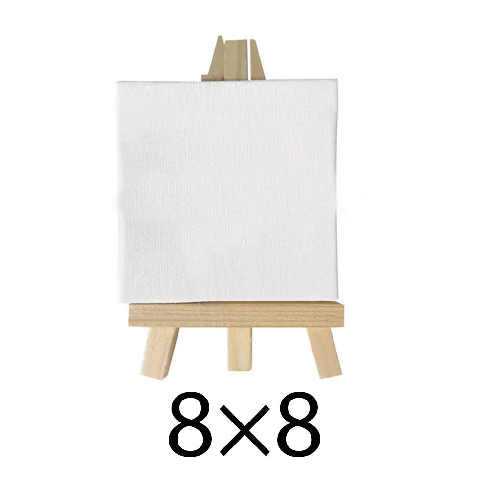 Canvas Set Of 2 With Wooden Easel 8X8/6X6