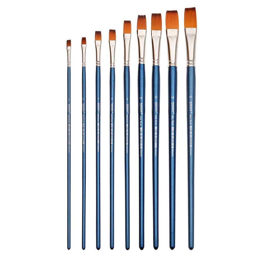 Worison 9Pcs Flat Paint Brush Set