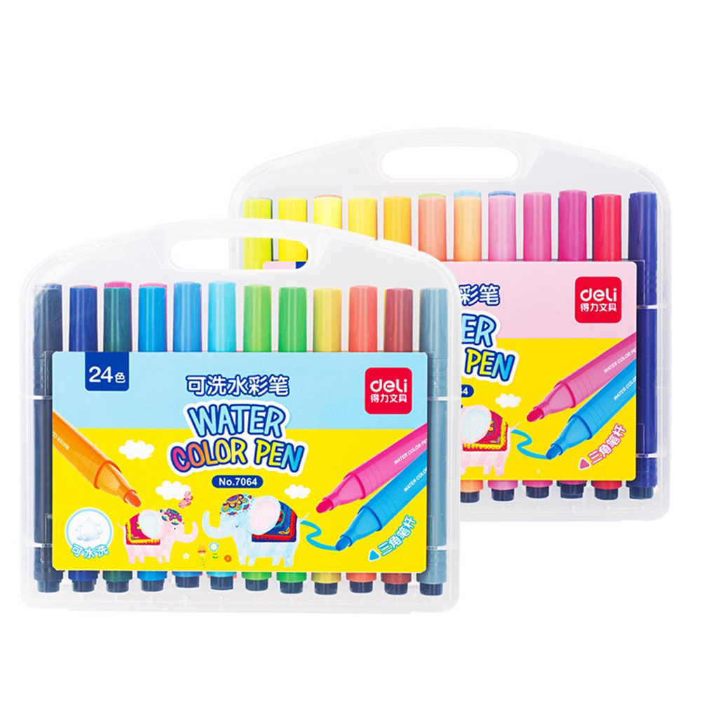 Deli Set Of 24 Student Water Color Pen Markers