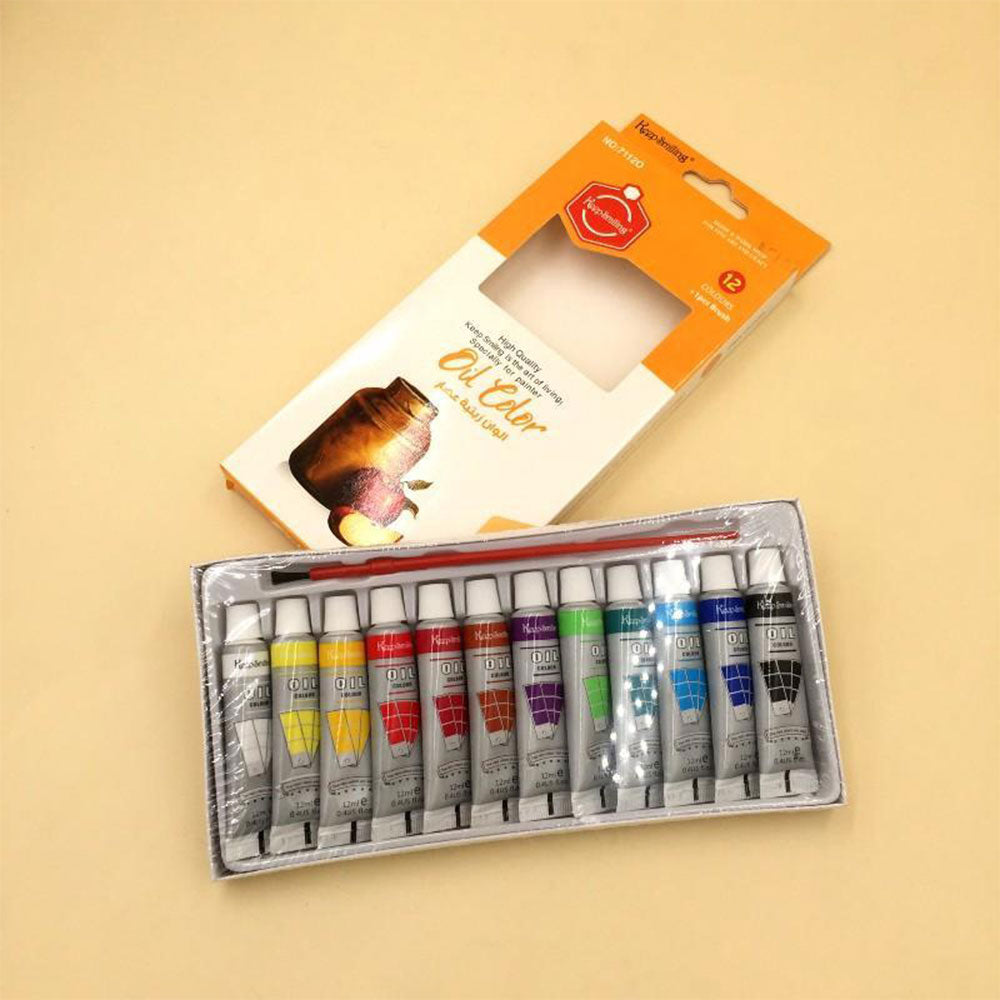 Keep Smiling Oil Color Paint Colour Paints 12ml - Pack Of 12