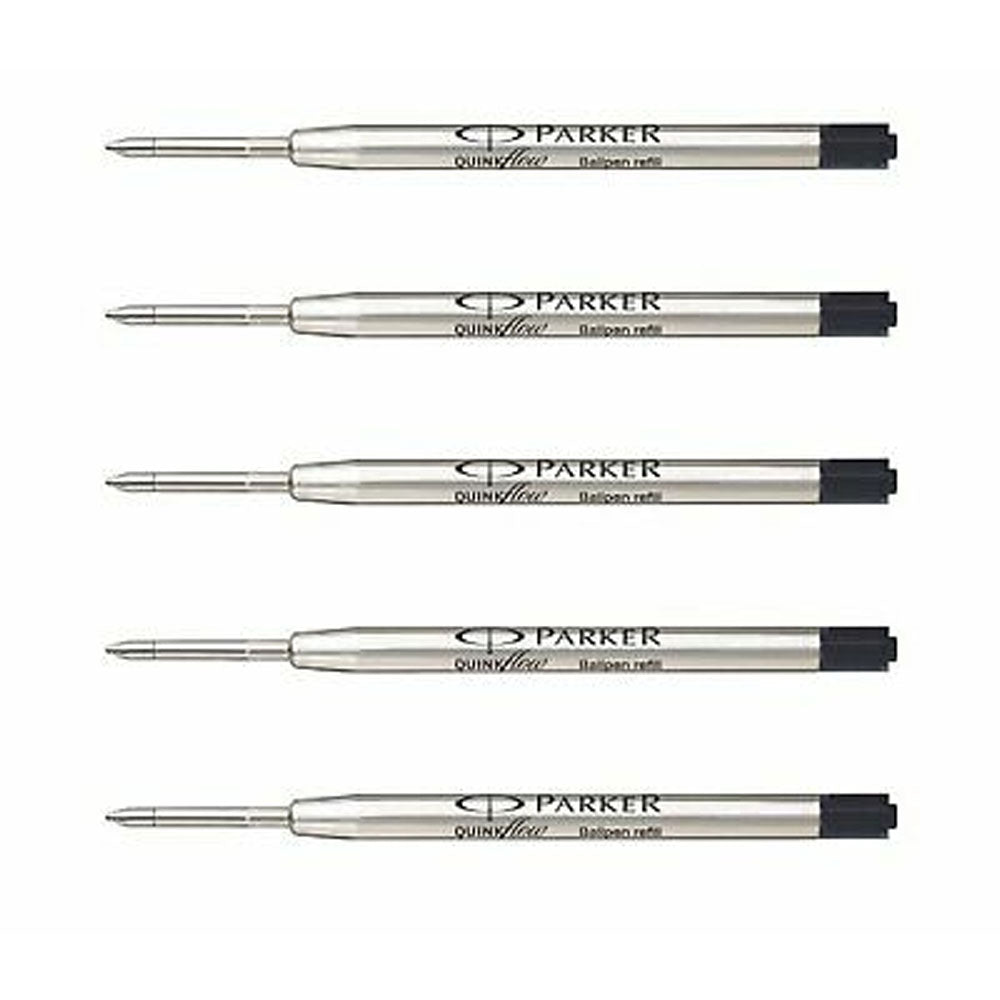 5Pcs Quinkflow Jotter Refill Steel Body Ballpoint Pen Refills - Black