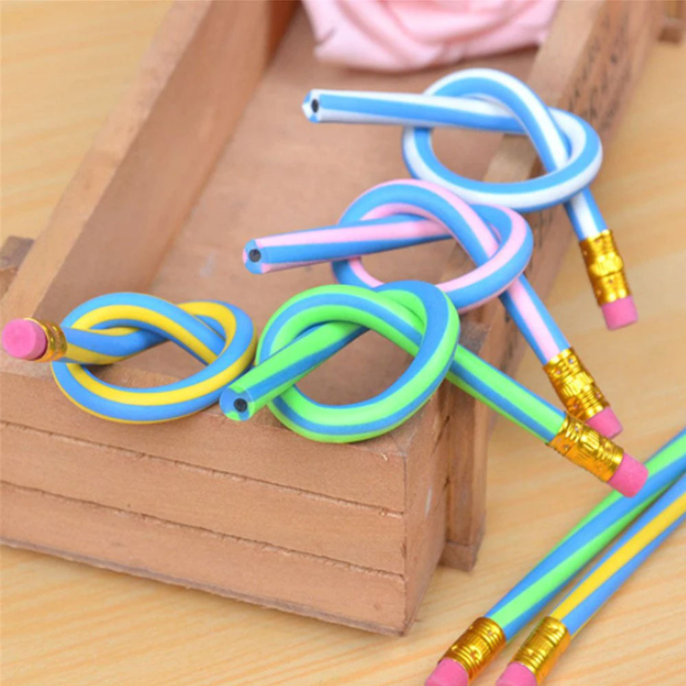 10 Pcs Colorful Magic Bendy Flexible Soft Pencil With Eraser