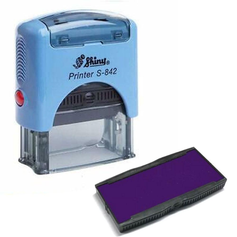 Pad Shiny S842 Stamp Pad - Replacement Refillable Ink Pad