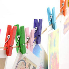 Pack Of 50Pcs Multicolour Wooden Pegs