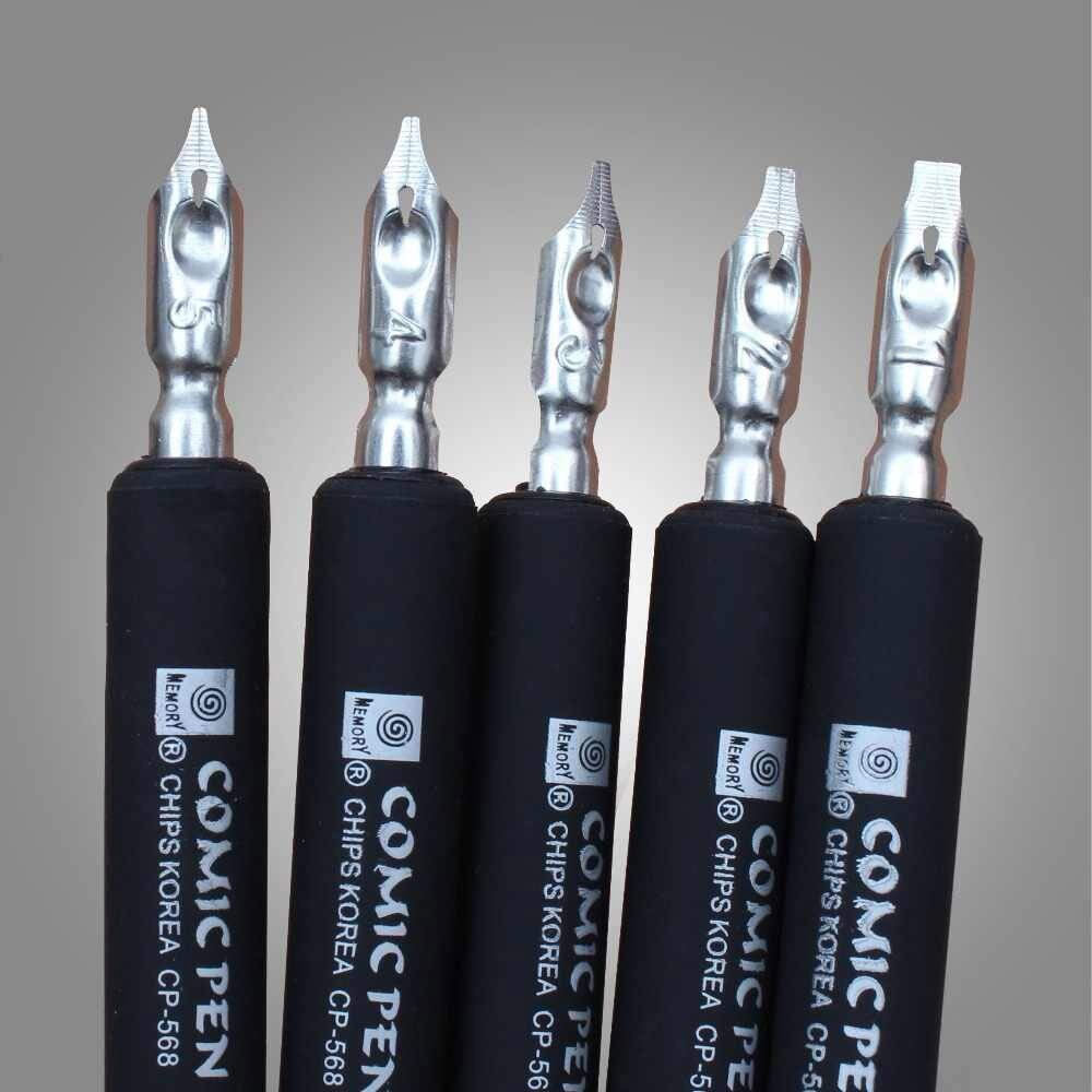 Memory 570 Series Calligraphy Dip Pen Comics Pen 5 Holder Set