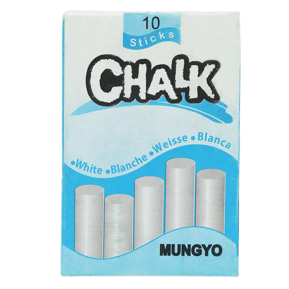 10 Pcs White-Chalk with Board Duster having space for chalks
