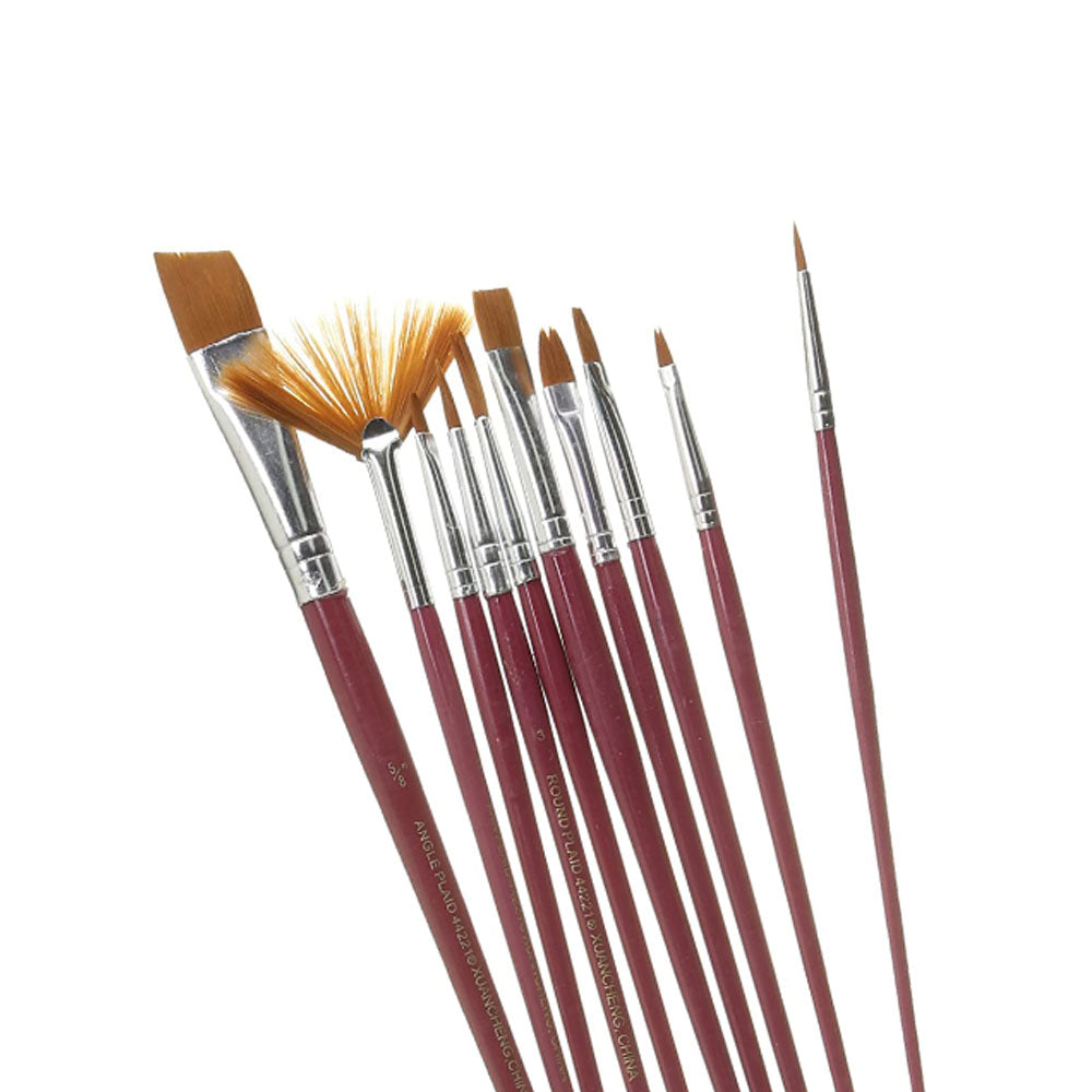 Deal 03 Marie�S Oil 12 Canvas 6 X 6 Canvas 8 X 8 Small Mixing Palat Palate Kanif 10 Pc Brown Brushes