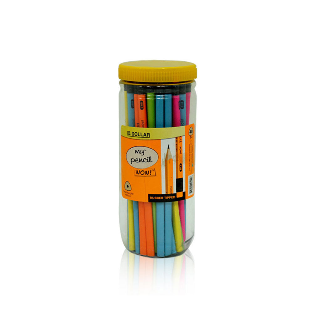 Pack Of 4 Pcs Set - 48 Pcs My Pencil Jar - 45 Pcs Kidco Erasers -24 Pcs Oro Colour Pencils - 36 Pcs Kita Sharpners