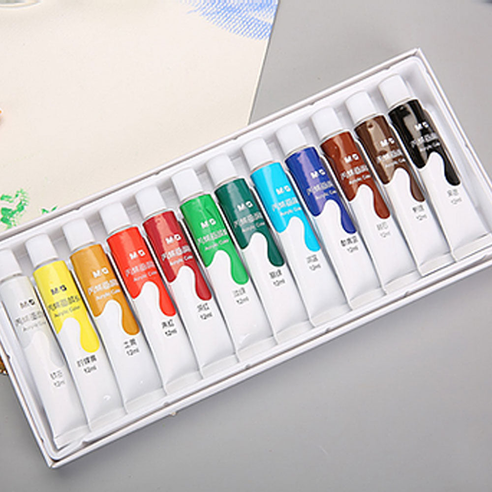 M&G Pack of 12pcs Acrylic Paint 12ML in a tube