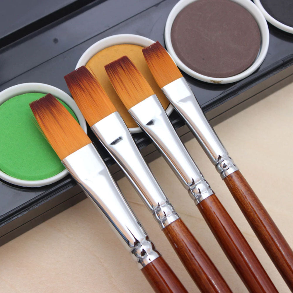 Bianyo Flat 13Pcs Oil Brush Set Paint Brush Set