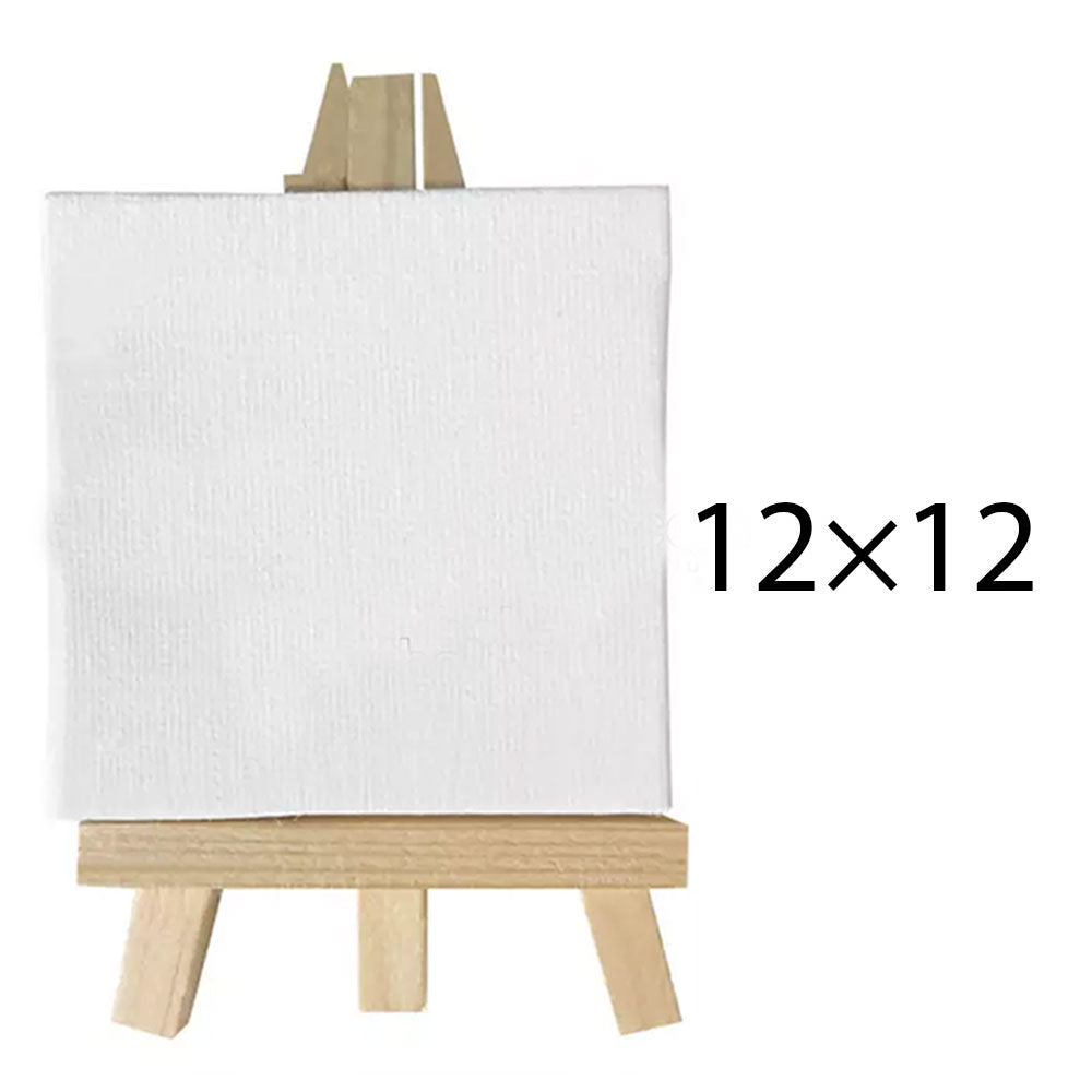 Canvas Set Of 4 With Wooden Easel 12/10/8/6