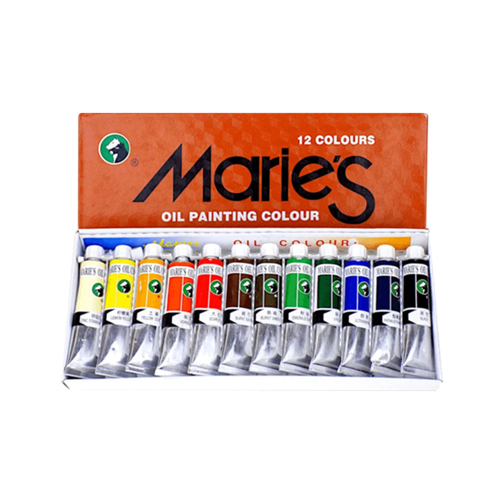 Deal 03 Marie�S Oil 12 Canvas 6 X 6 Canvas 8 X 8 Small Mixing Palat Palate Kanif 10 Pc Brown Brushes