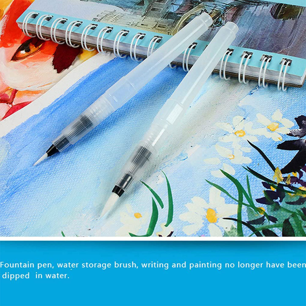 Set Of 6 Water Brush Pen Marker Ink Water Colors Brush