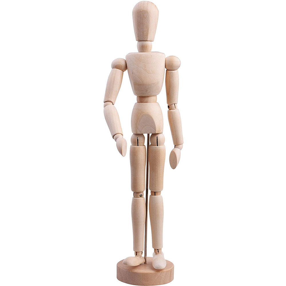 Wood 12 Artist Drawing Manikin Articulated Mannequin With Base And Flexible Body