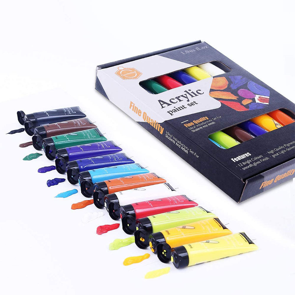 Keep Smiling 30Ml X 12Pcs Acrylic Colour Paints - Pack Of 12